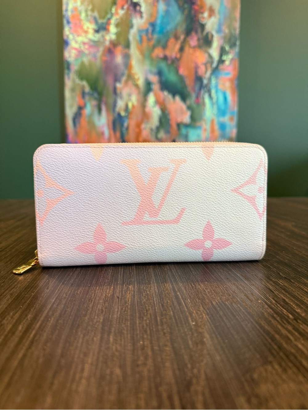 Louis Vuitton Monogram Giant Spring In The City Zippy Wallet Sunrise Pastel